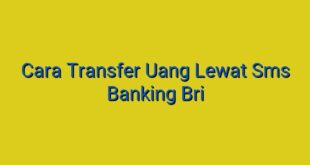 Cara Transfer Uang Lewat Sms Banking Bri